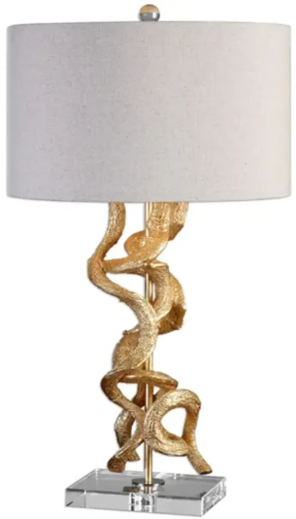 Twisted Vines Gold Table Lamp