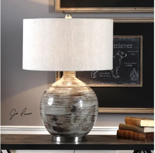 Tamula Distressed Ivory Table Lamp