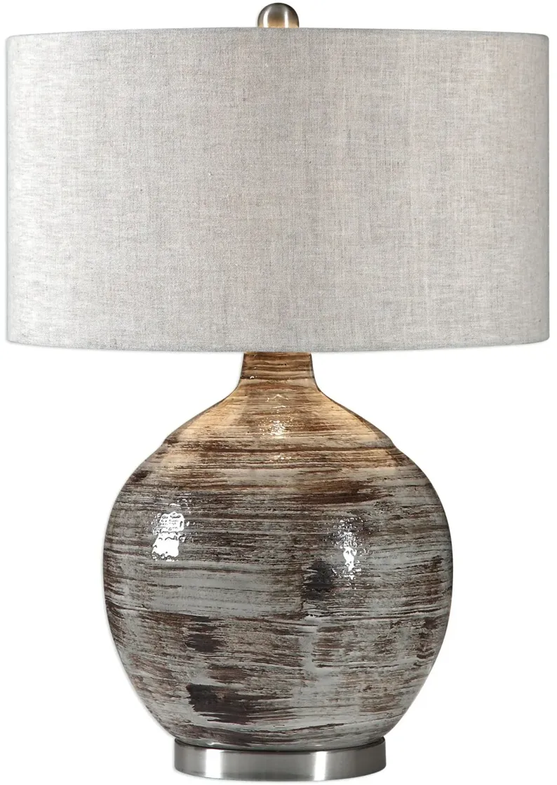 Tamula Distressed Ivory Table Lamp