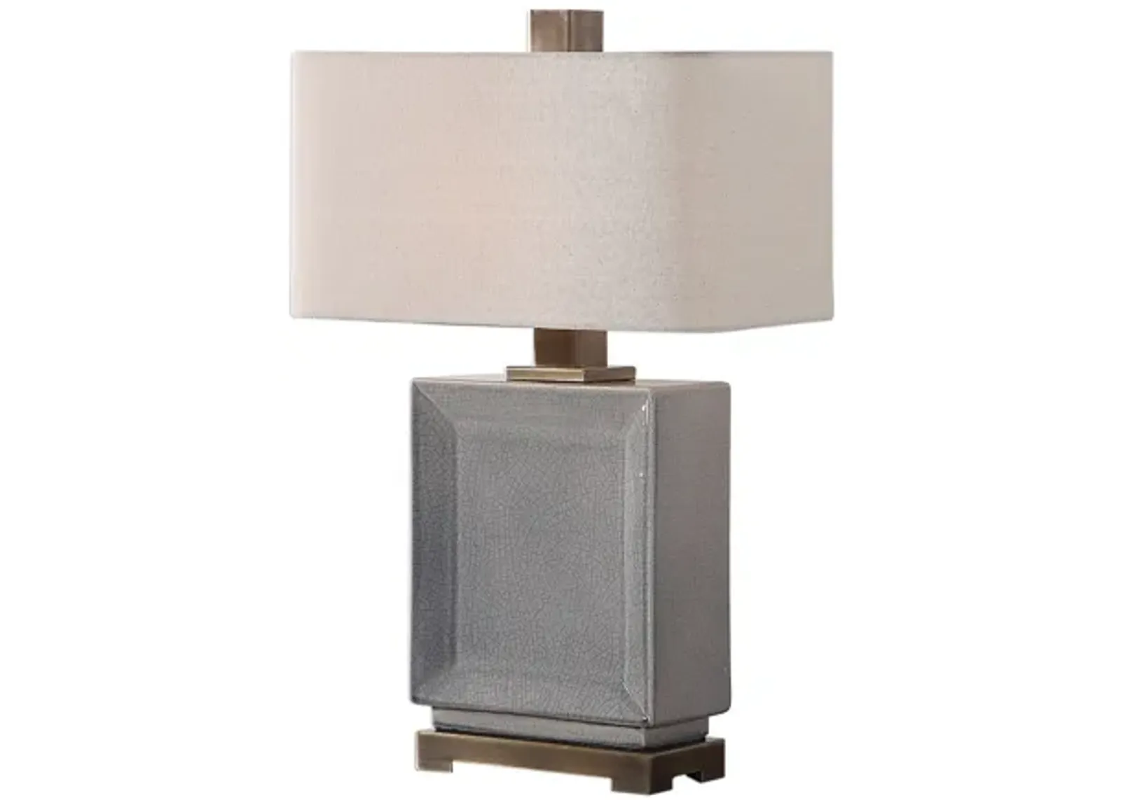 Abbot Crackled Gray Table Lamp