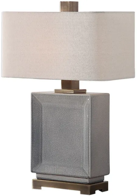 Abbot Crackled Gray Table Lamp