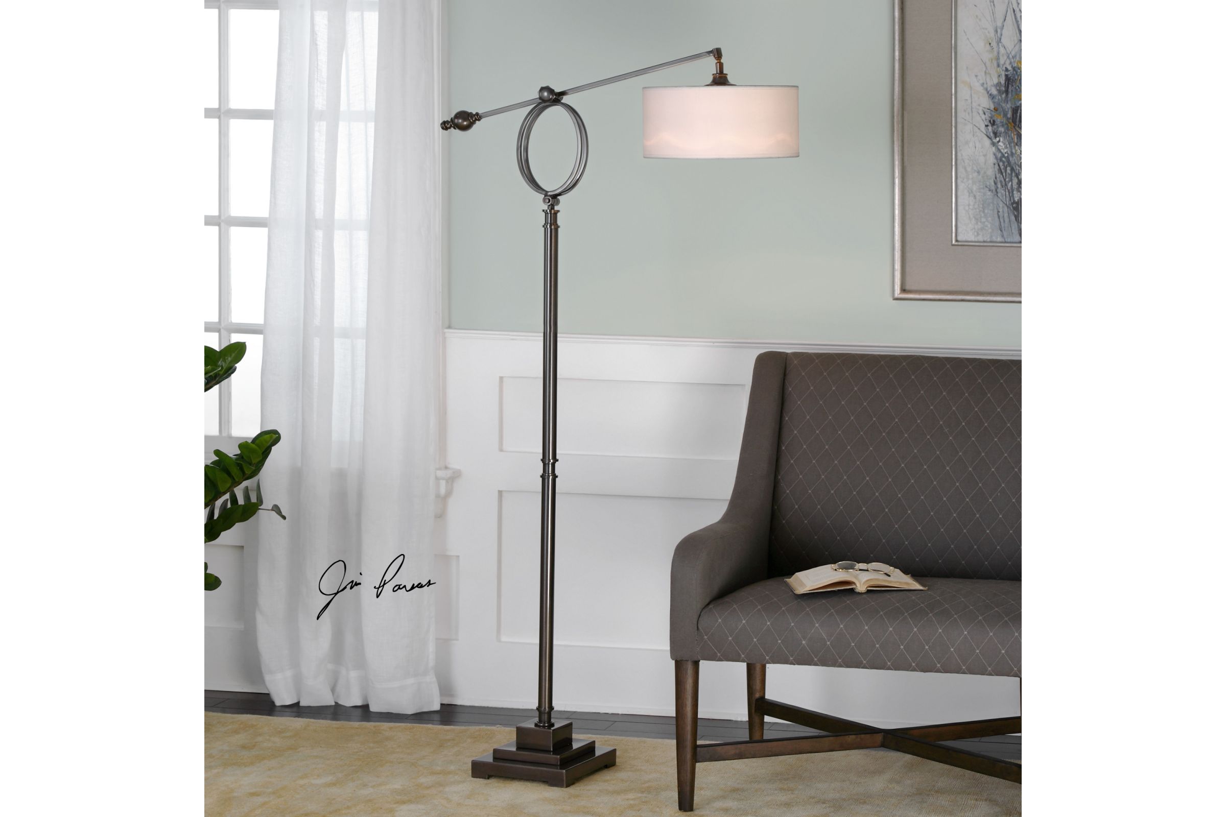 Levisa Brushed Bronze Floor Lamp