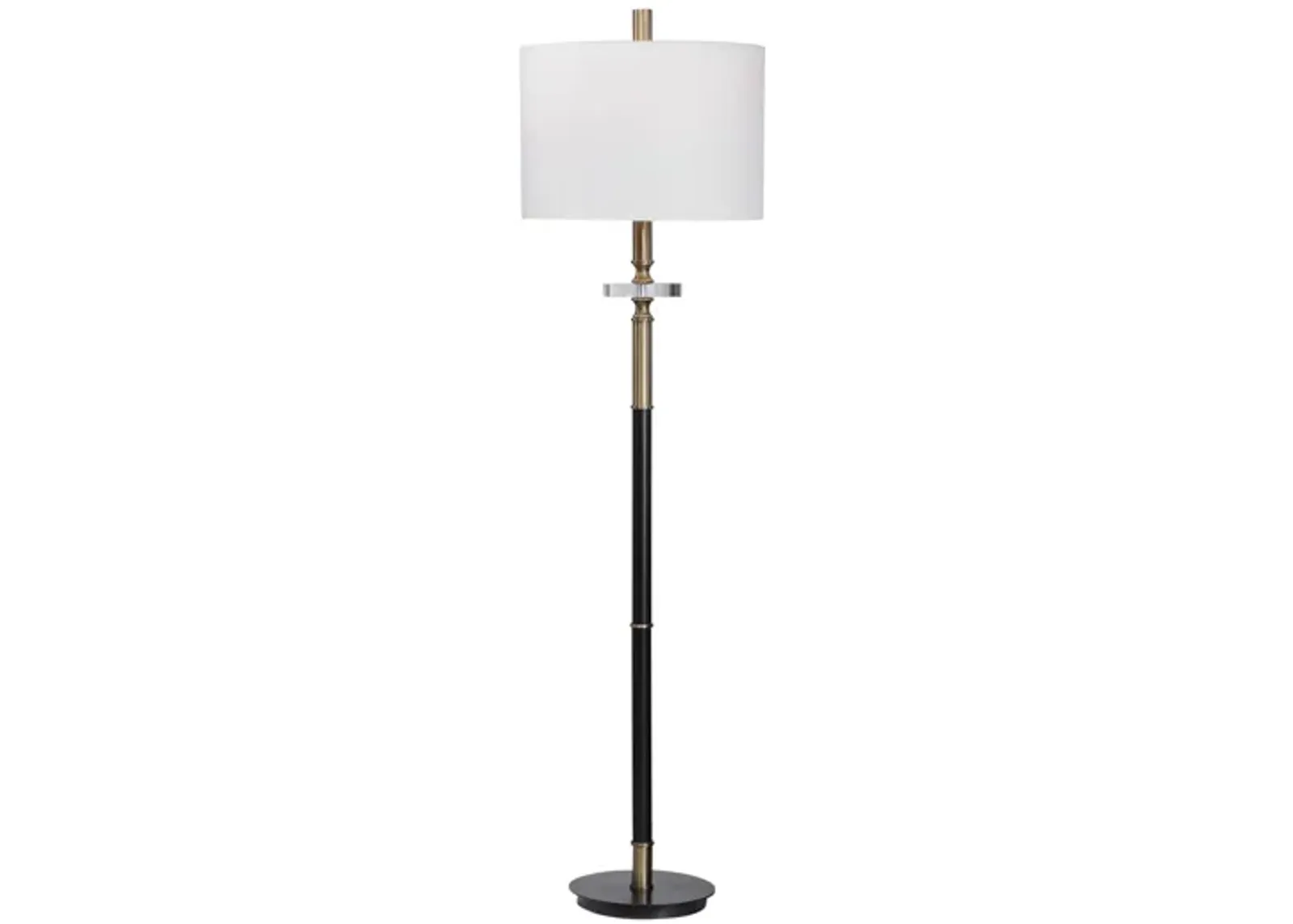 Maud Aged Black Floor Lamp