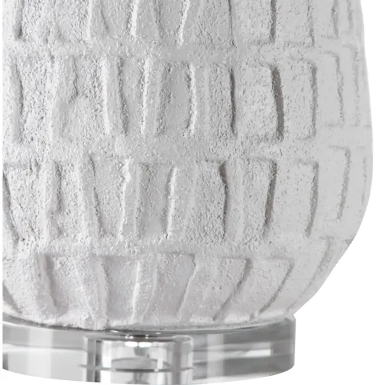 Caelina Textured White Table Lamp