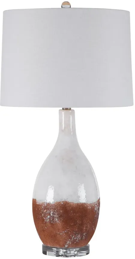 Durango Rust White Table Lamp