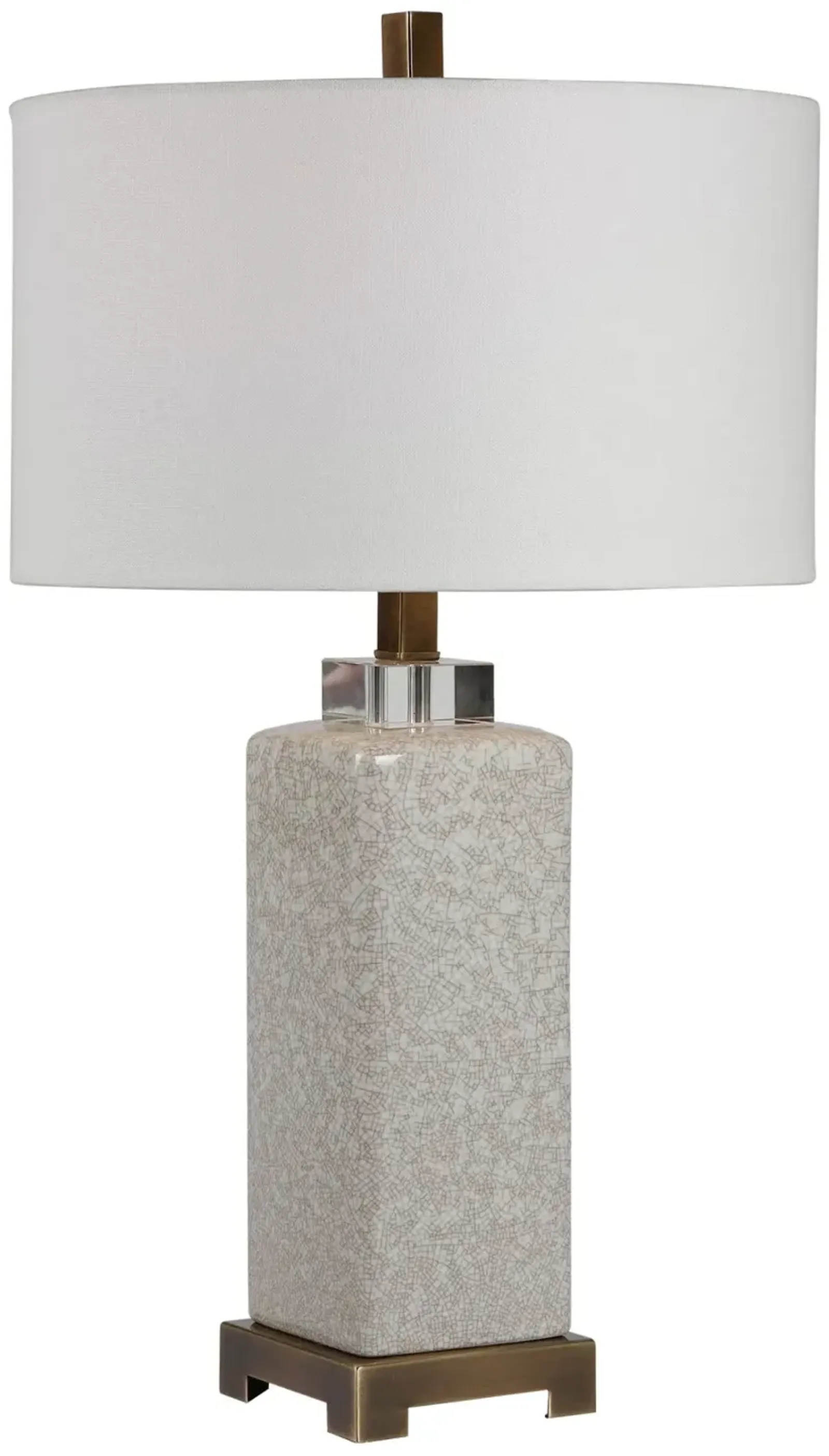 Irie Crackled Taupe Table Lamp