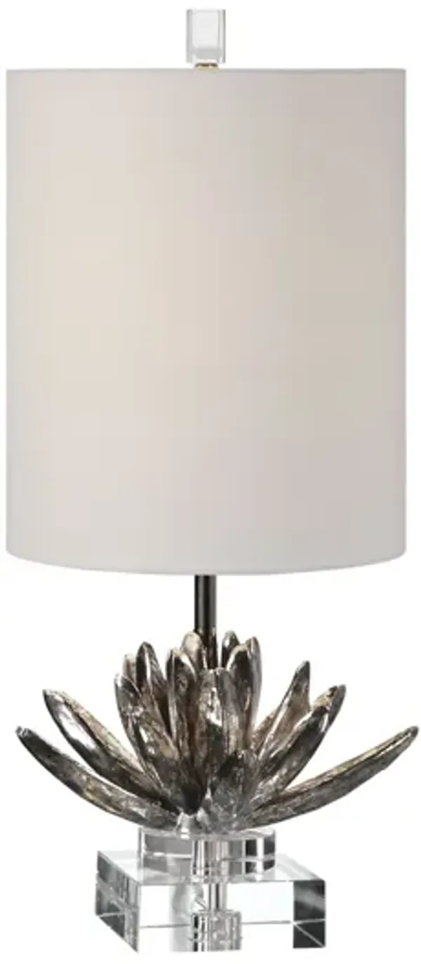 Silver Lotus Accent Lamp