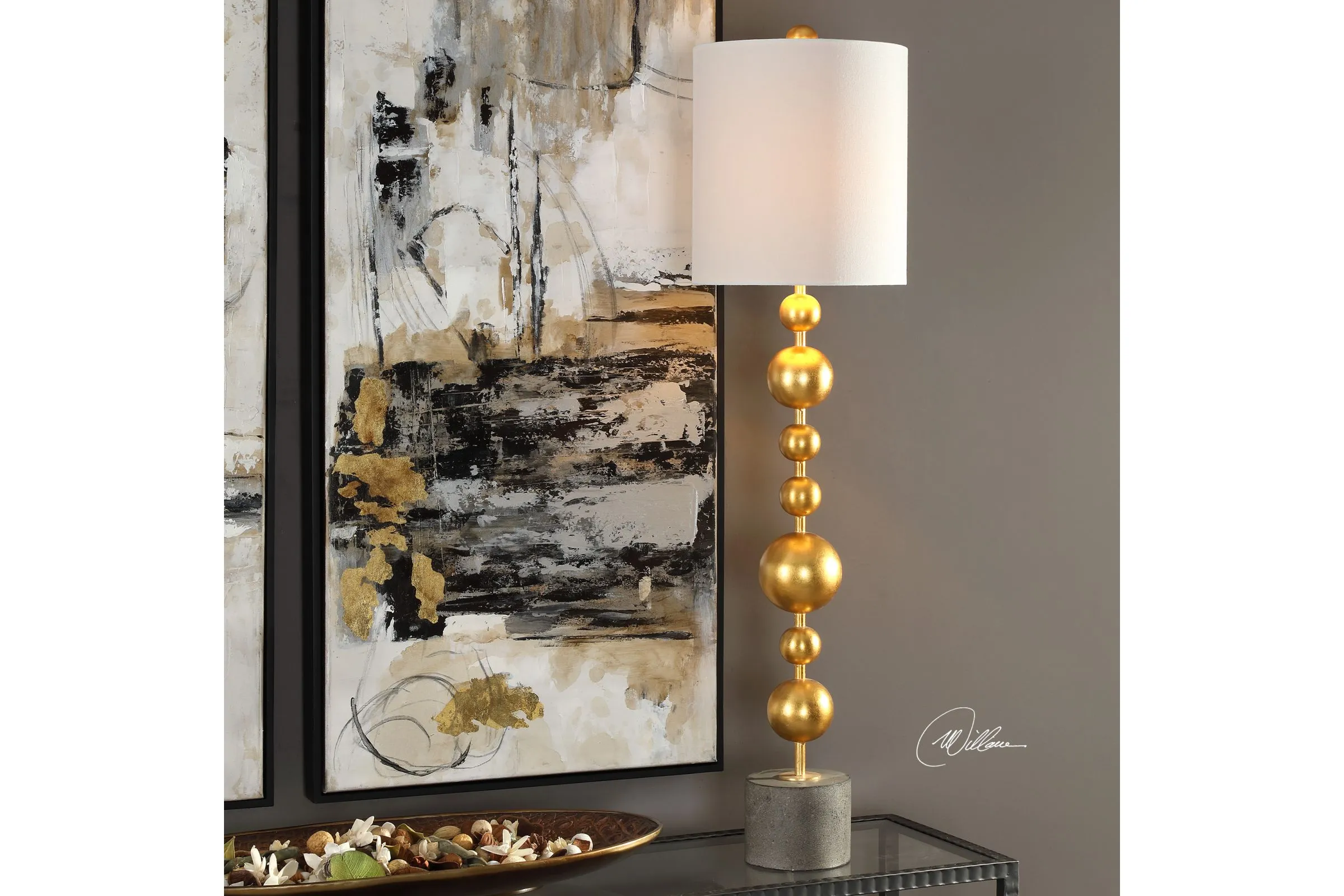 Selim Gold Buffet Lamp