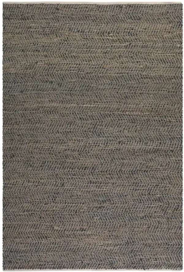 Tobais 5 X 8 Rescued Leather & Hemp Rug