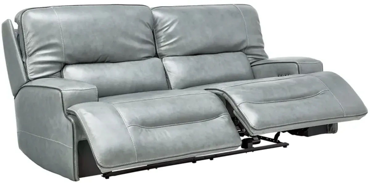 Lotus Leather Dual Power Reclining Sofa