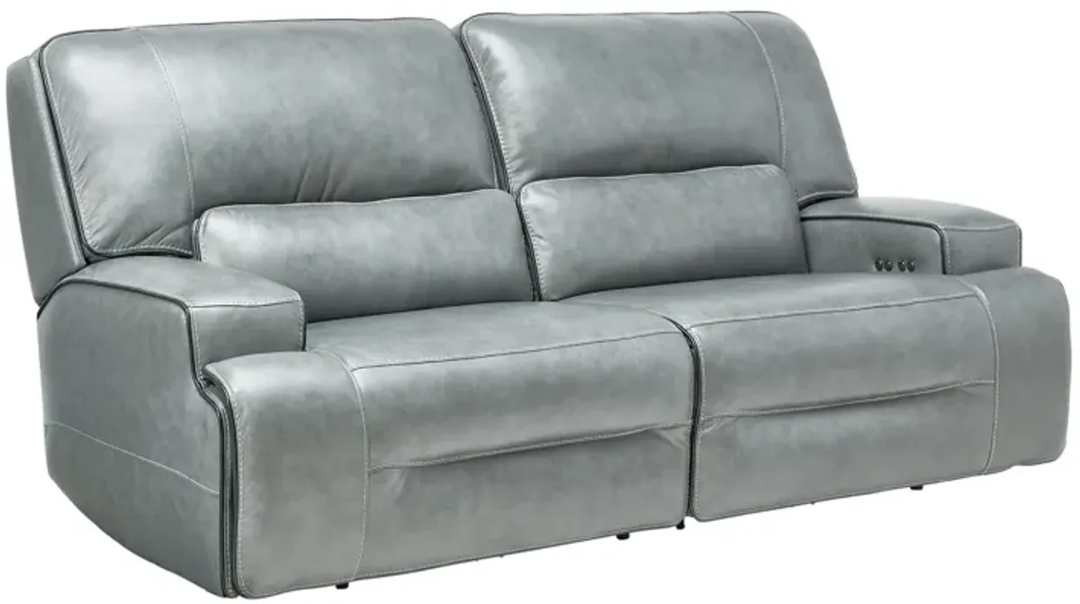 Lotus Leather Dual Power Reclining Sofa