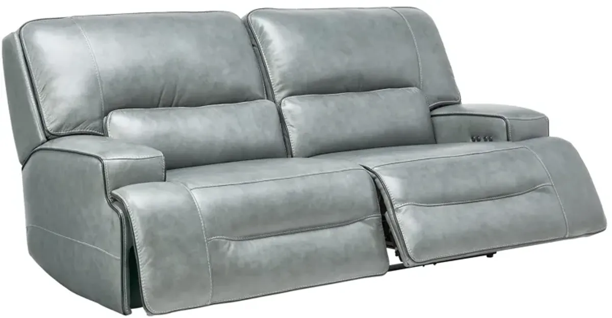 Lotus Leather Dual Power Reclining Sofa