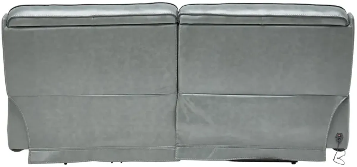 Lotus Leather Dual Power Reclining Sofa