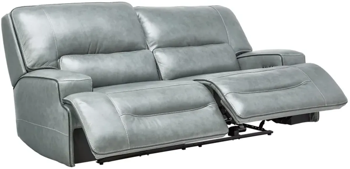 Lotus Leather Dual Power Reclining Sofa