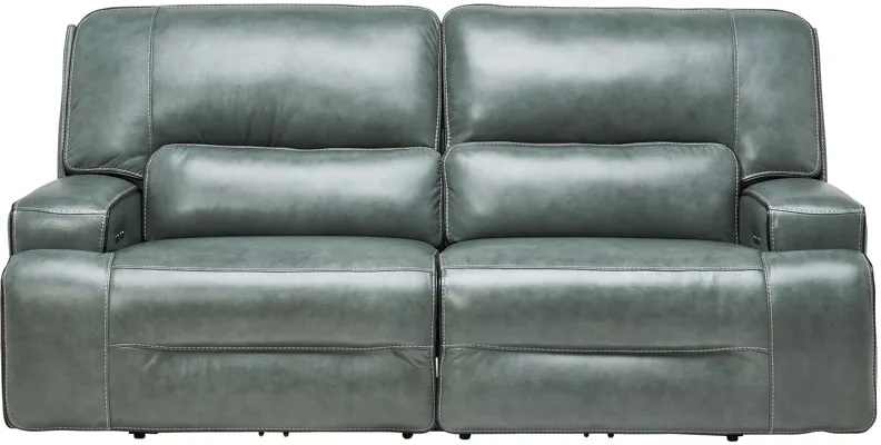 Lotus Leather Dual Power Reclining Sofa