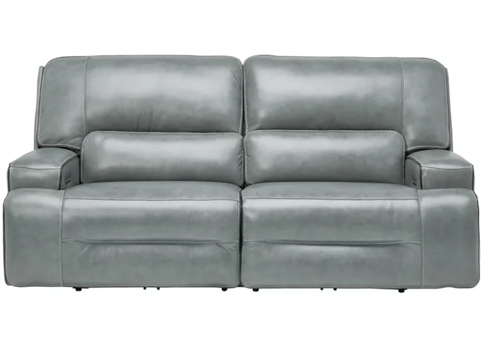 Lotus Leather Dual Power Reclining Sofa