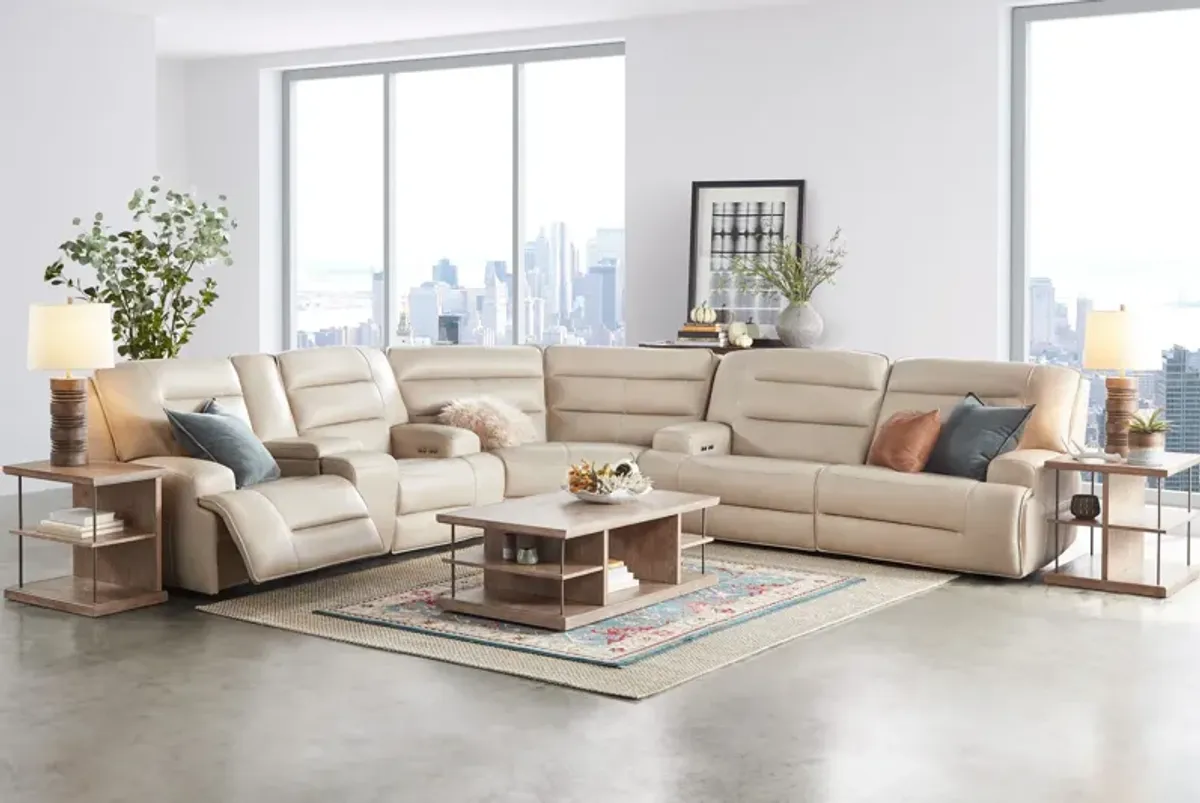 Porter Leather Dual Power Reclining Sofa