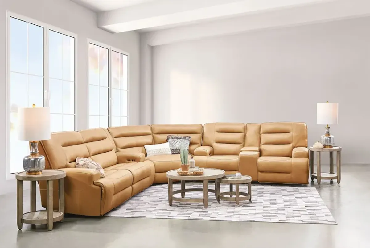 Patton Leather Dual Power Reclining Sofa