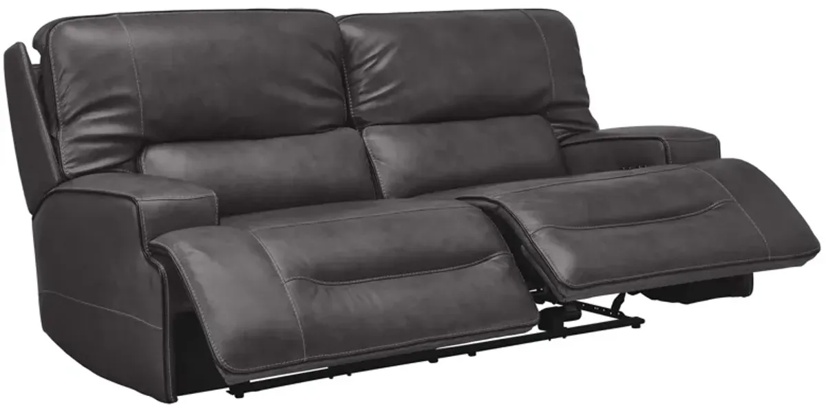 Linden Leather Dual Power Reclining Sofa