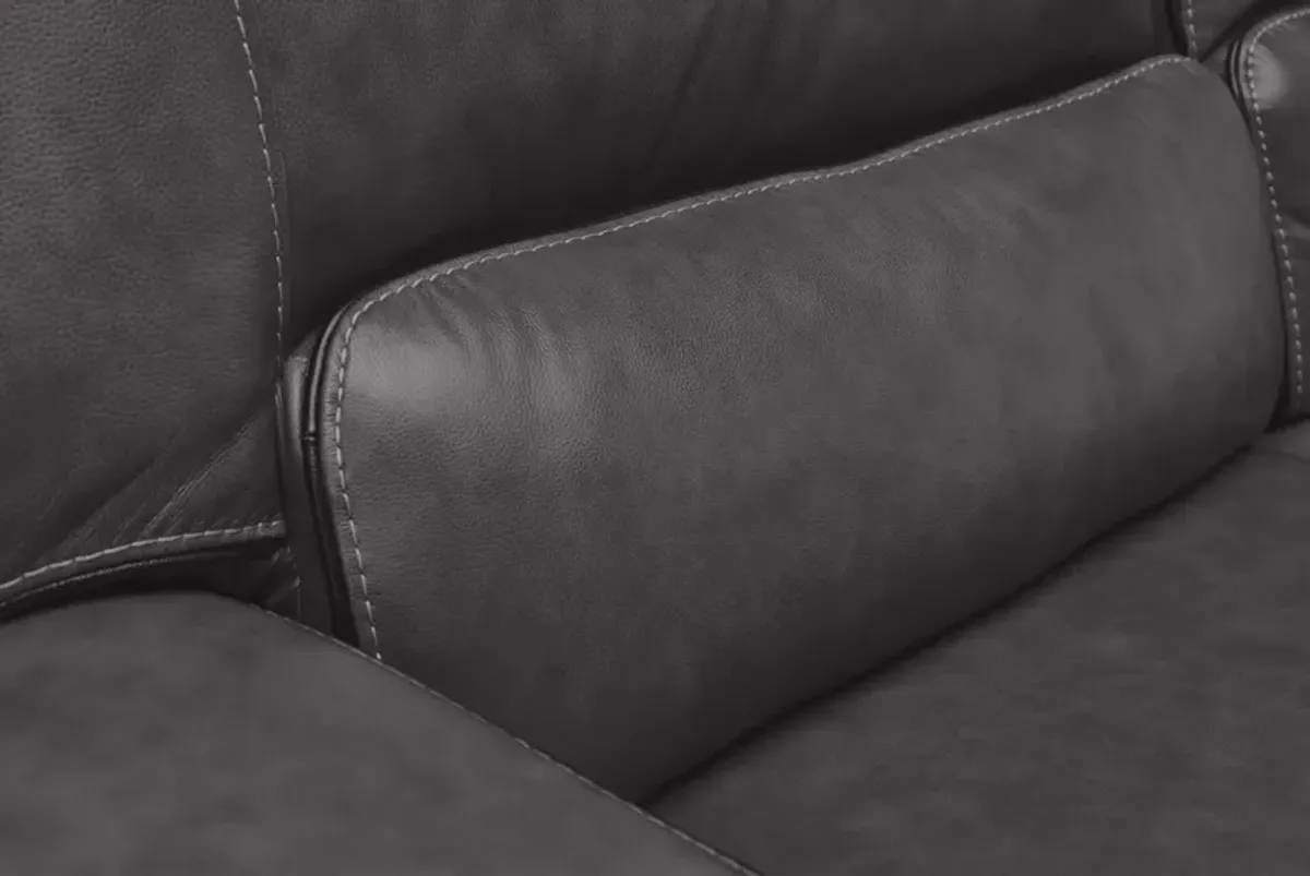 Linden Leather Dual Power Reclining Sofa