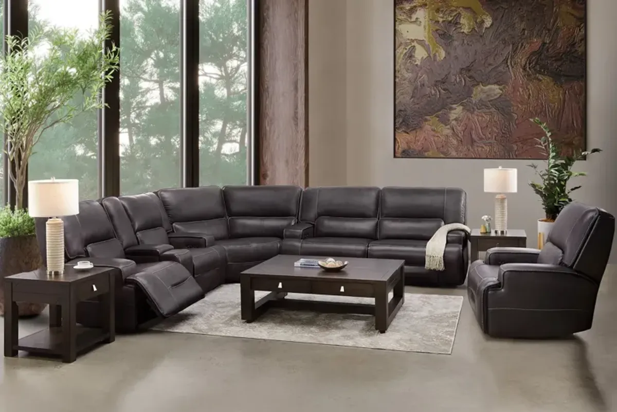 Linden Leather Dual Power Reclining Sofa