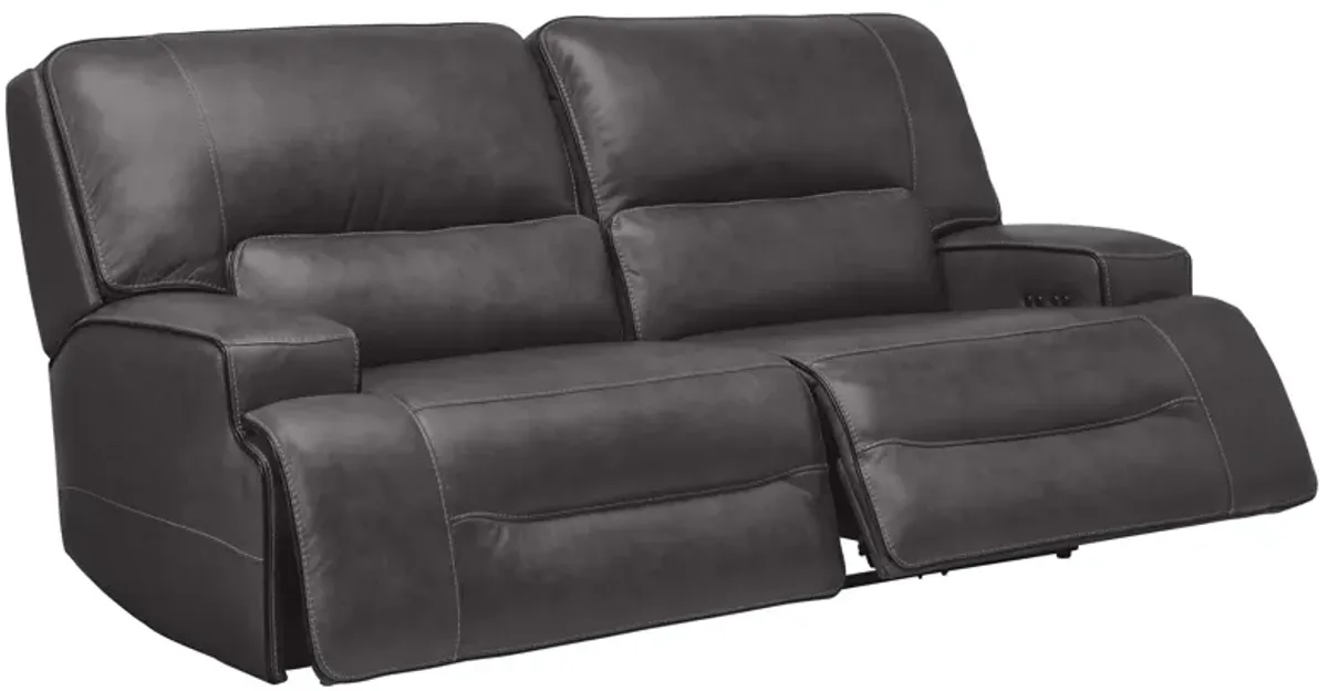 Linden Leather Dual Power Reclining Sofa