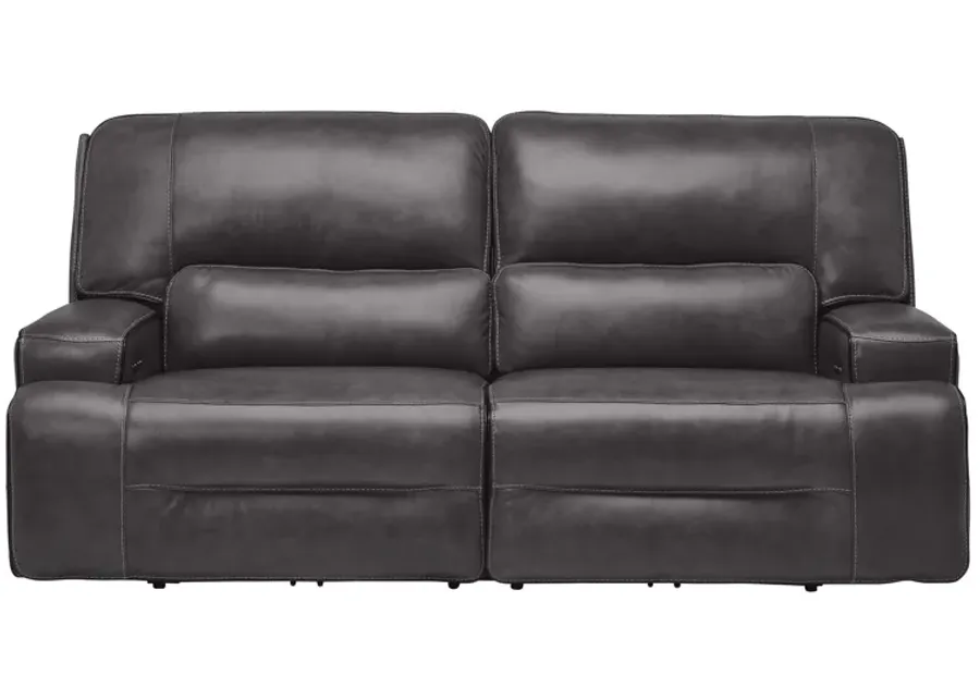 Linden Leather Dual Power Reclining Sofa