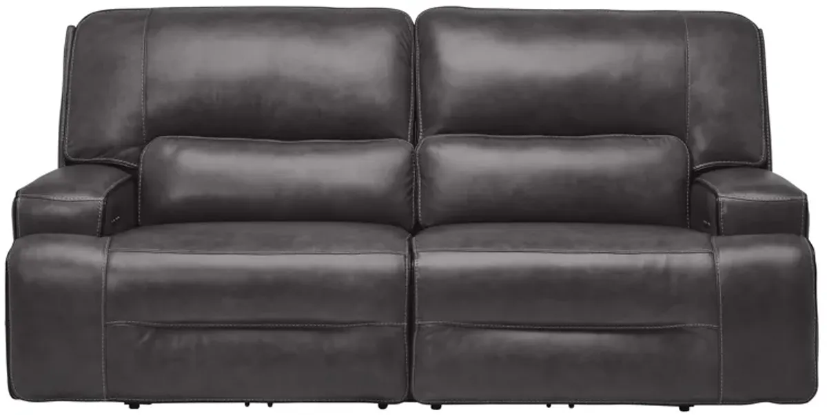 Linden Leather Dual Power Reclining Sofa