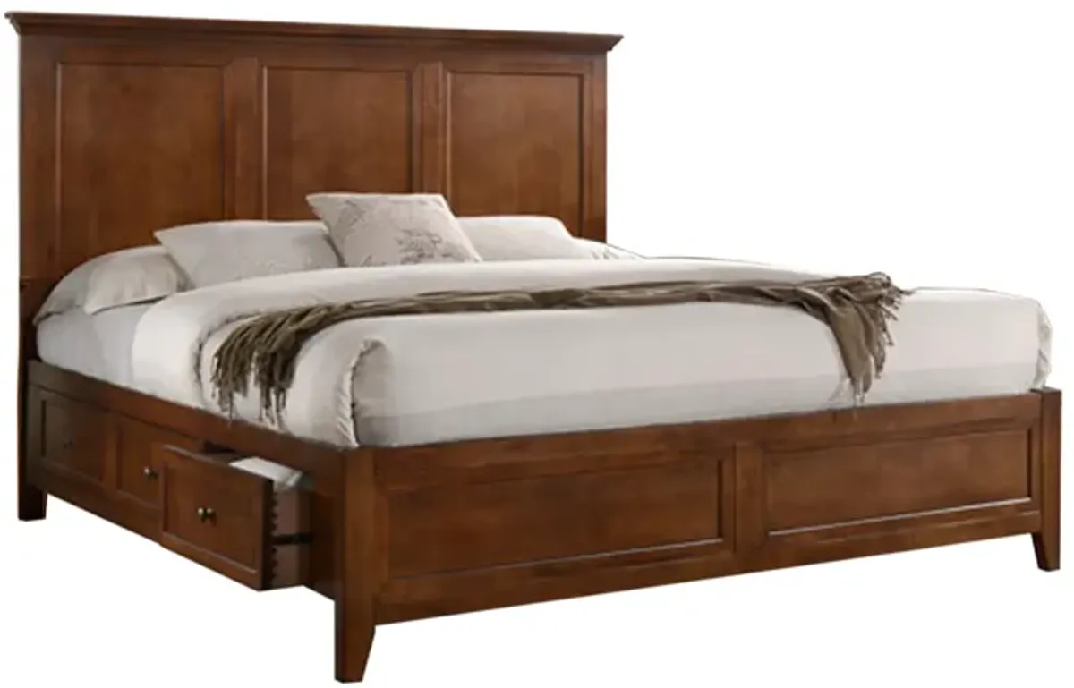 San Mateo Brown Queen Storage Bed