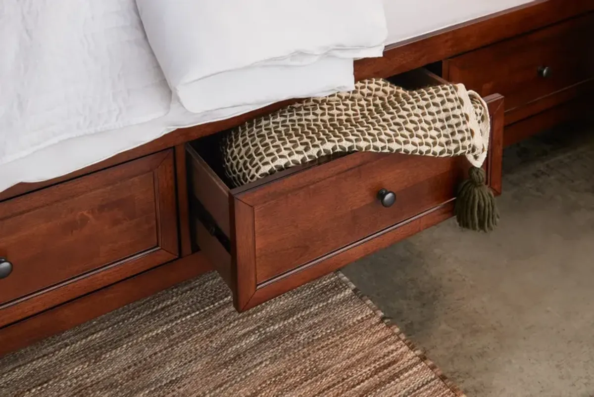 San Mateo Brown Queen Storage Bed