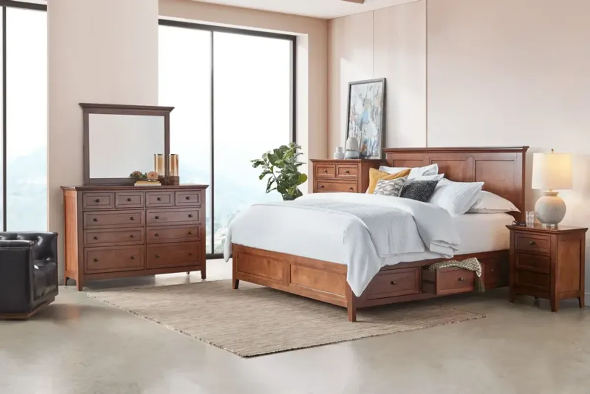 San Mateo Brown Queen Storage Bed