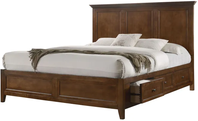 San Mateo 5-Piece Brown King Storage Bedroom Set