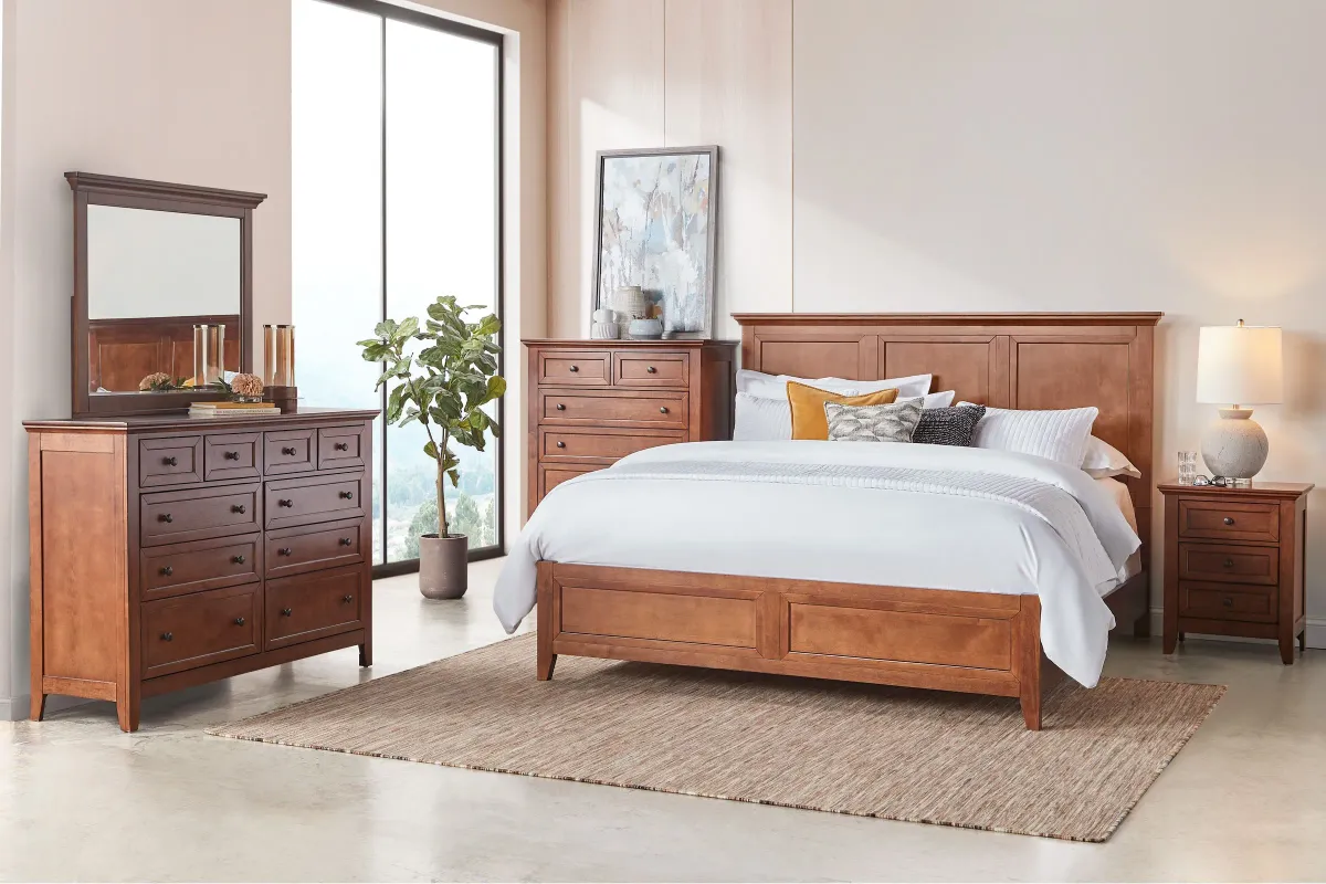 San Mateo 5-Piece Brown Queen Bedroom Set