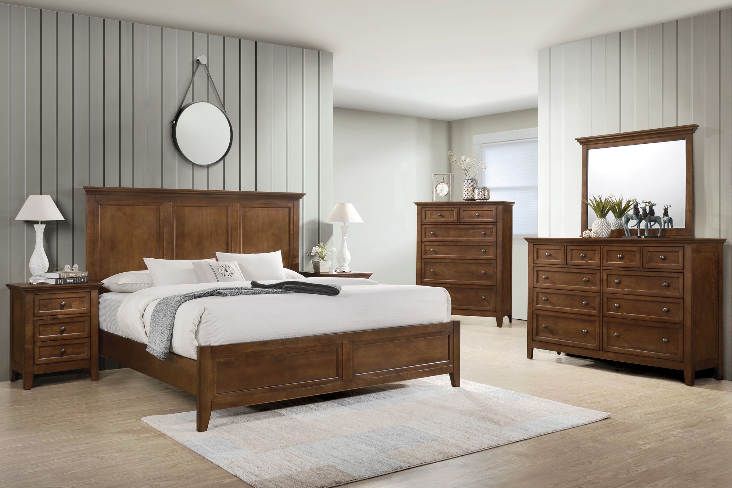 San Mateo 5Piece Solid Wood Queen Bedroom Set