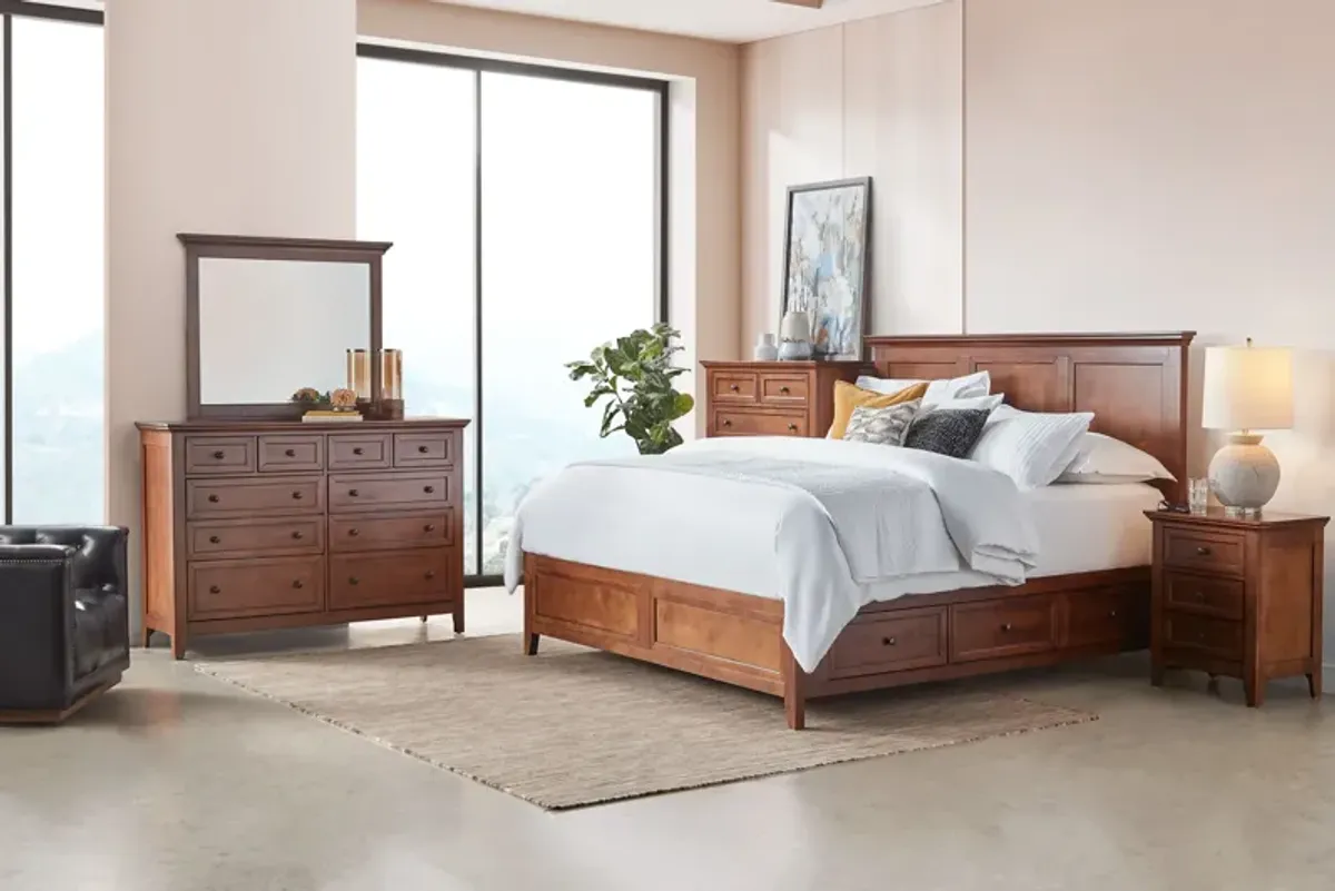 San Mateo 5-Piece Brown Queen Storage Bedroom Set