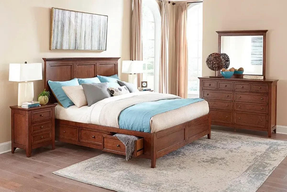 San Mateo 5-Piece Brown Queen Storage Bedroom Set