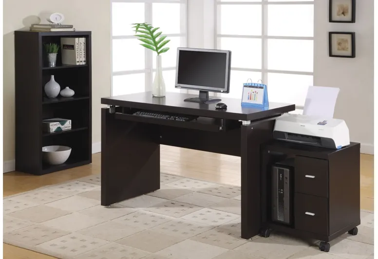 Aaron Cappuccino Office Cabinet on Castors