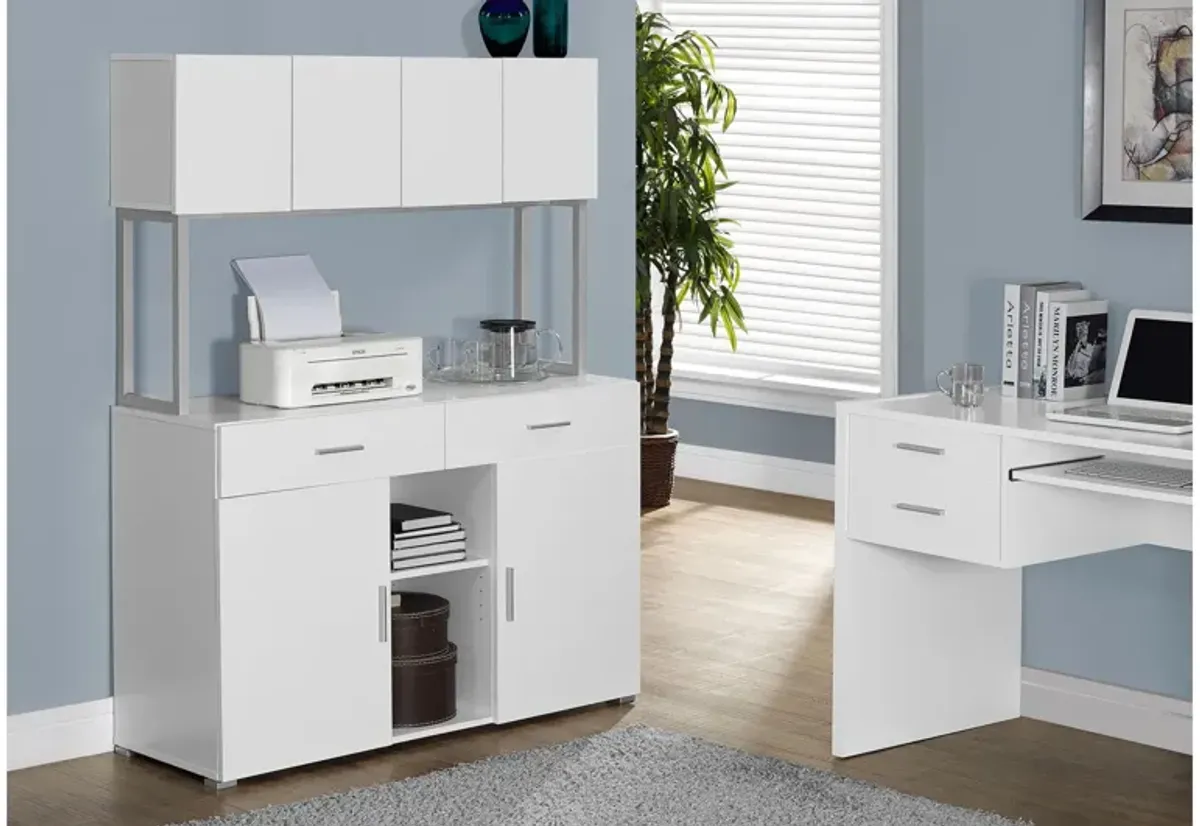 Bonita White 48" Storage Office Cabinet