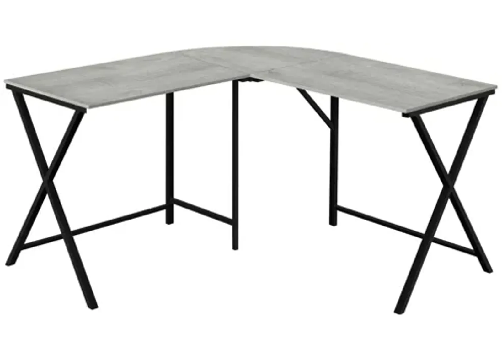 Hart 55" L-Shaped Grey Top Computer Desk