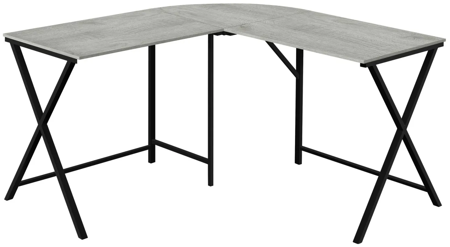 Hart 55" L-Shaped Grey Top Computer Desk