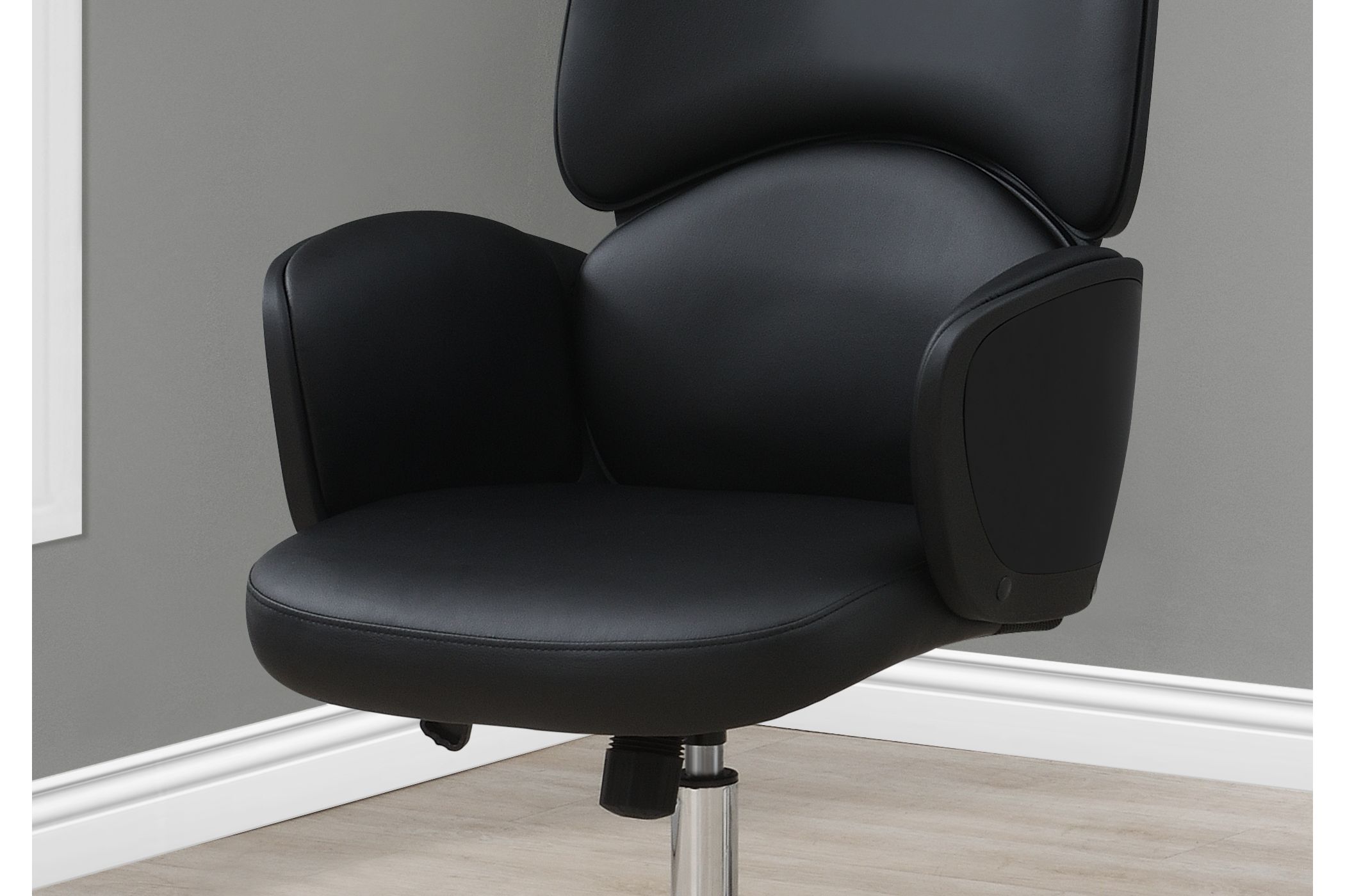 Pease Black Faux Leather Office Chair