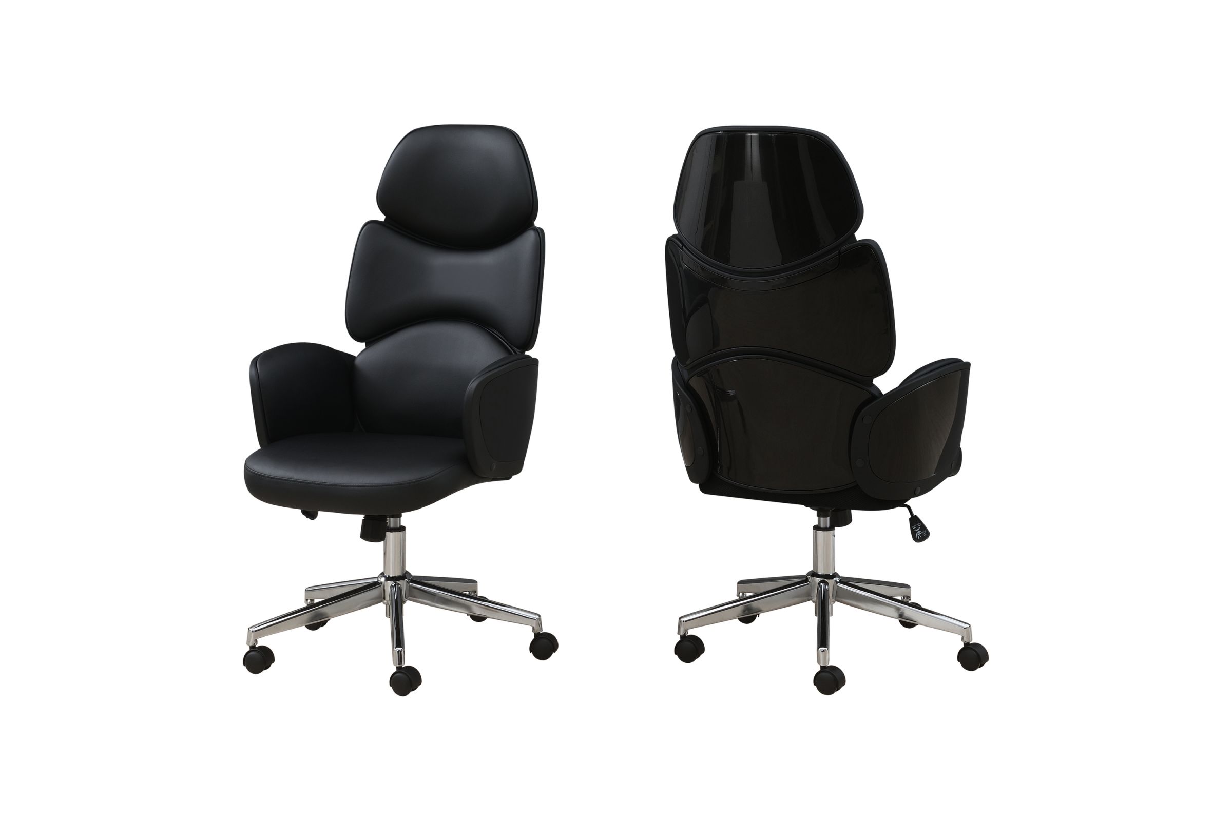 Pease Black Faux Leather Office Chair