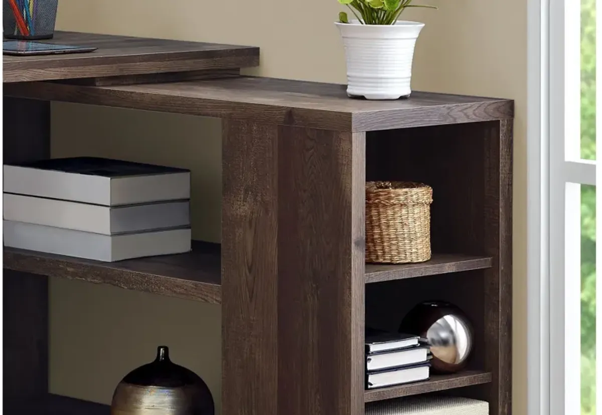 Regent L-Shaped Brown Computer Desk