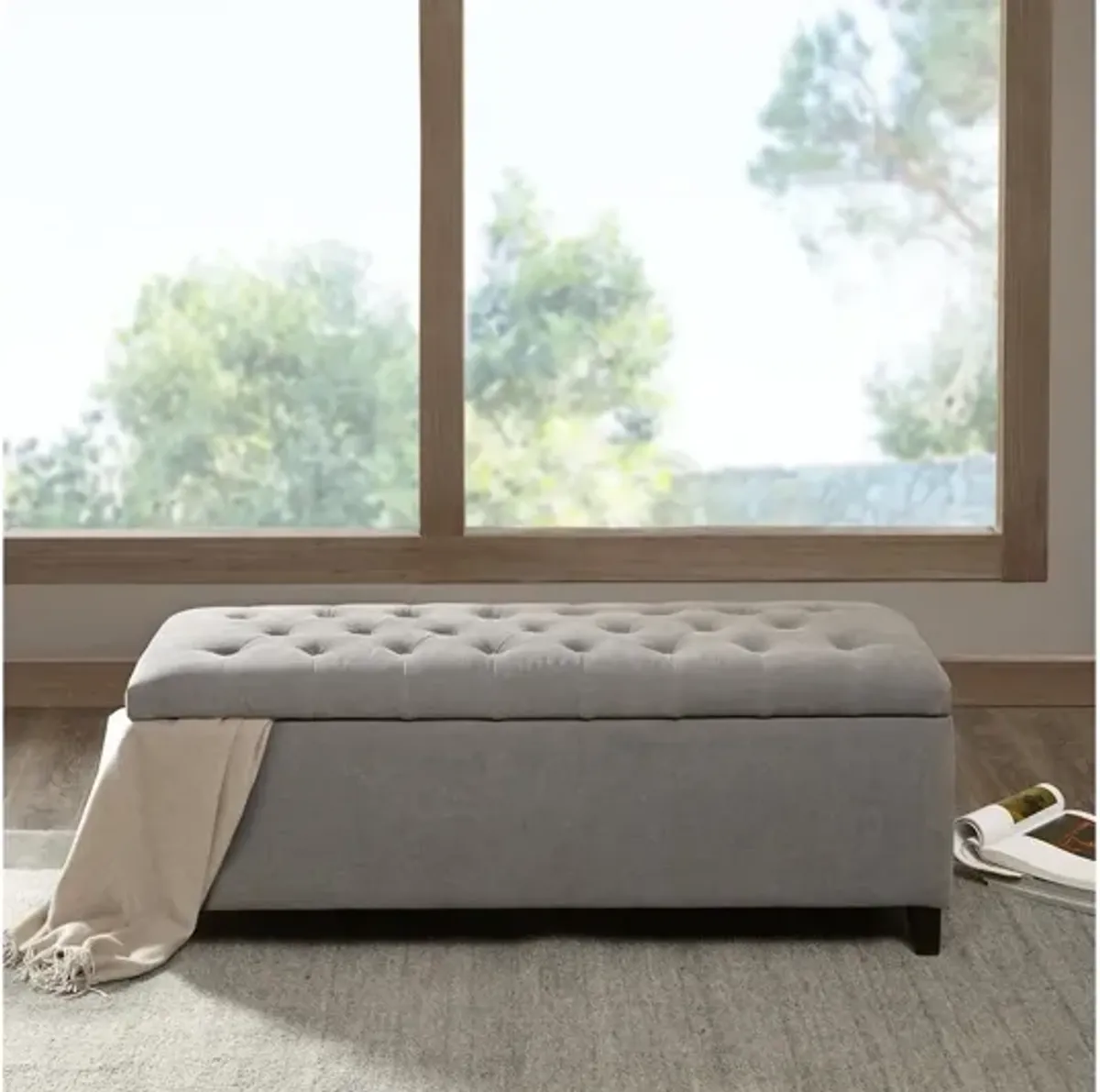 Shandra Tufted Top Storage Bench