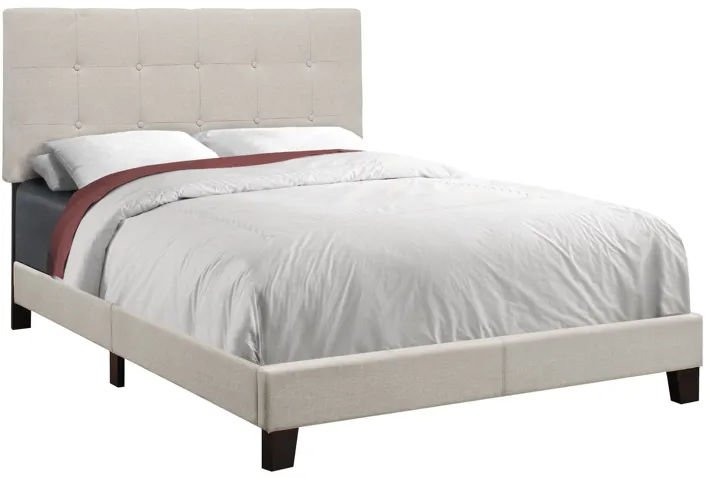 Bed - Full Size / Beige Linen