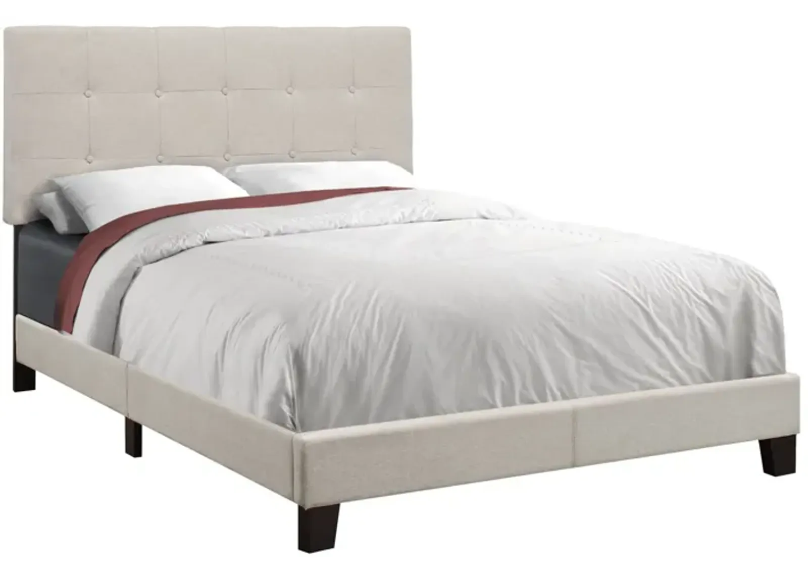 Bed - Full Size / Beige Linen