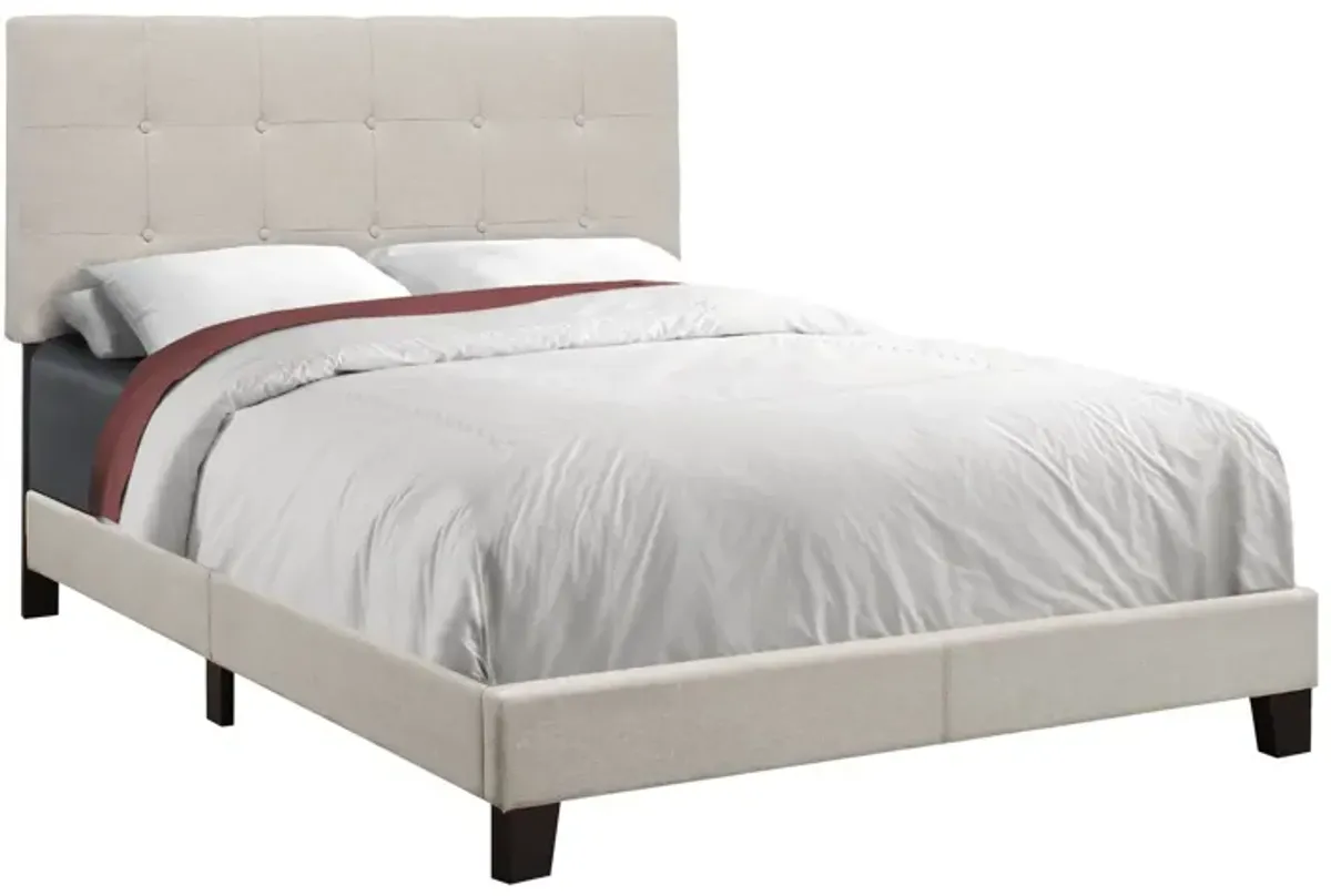 Bed - Full Size / Beige Linen