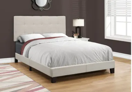 Bed - Full Size / Beige Linen