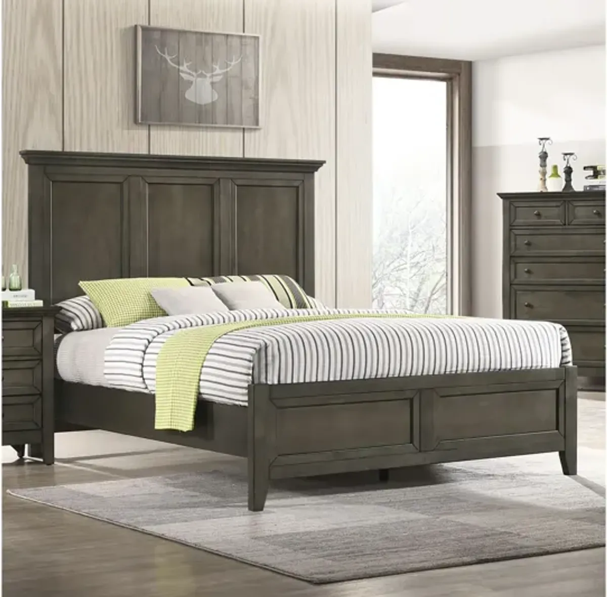 San Mateo Grey Queen Bed