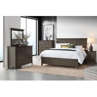 San Mateo 5-Piece Grey Solid Wood King Bedroom Set